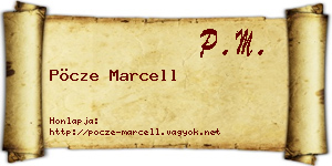 Pöcze Marcell névjegykártya